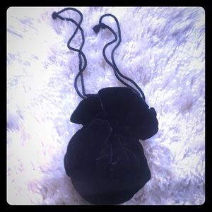 Black velvet purse